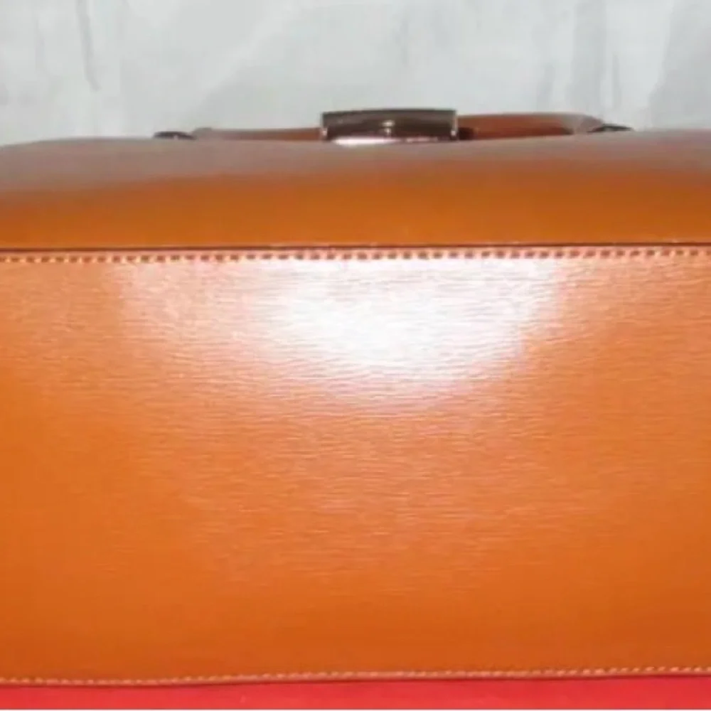 DKNY Tan Saffiano leather Layla Satchel